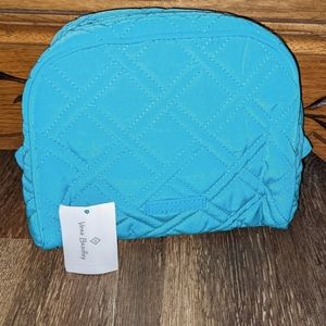Vera Bradley Medium Zip Cosmetic Turquoise Sea